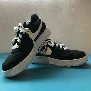 Nike Air Force Black and White Sneakers